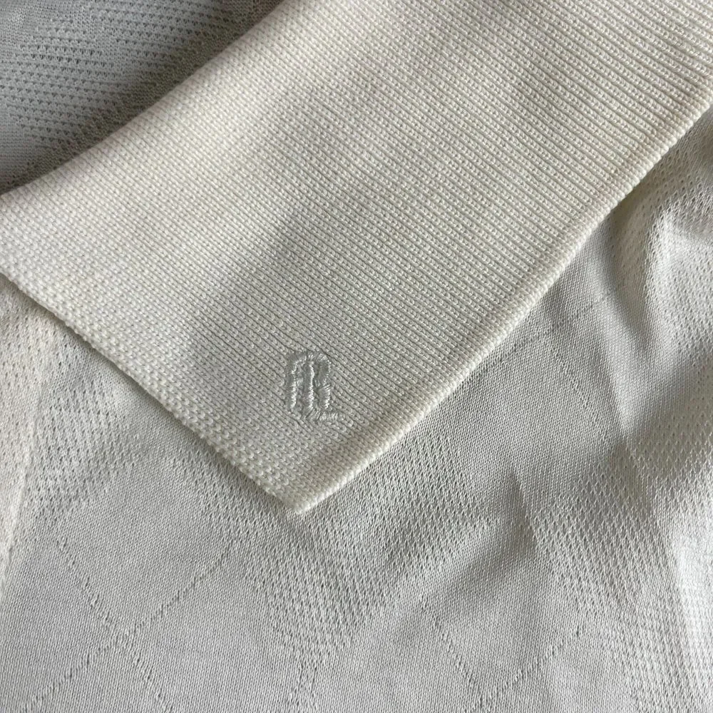 Vintage Ralph Lauren Polo Golf‎ Shirt Mens Large Light Yellow Argyle Pullover